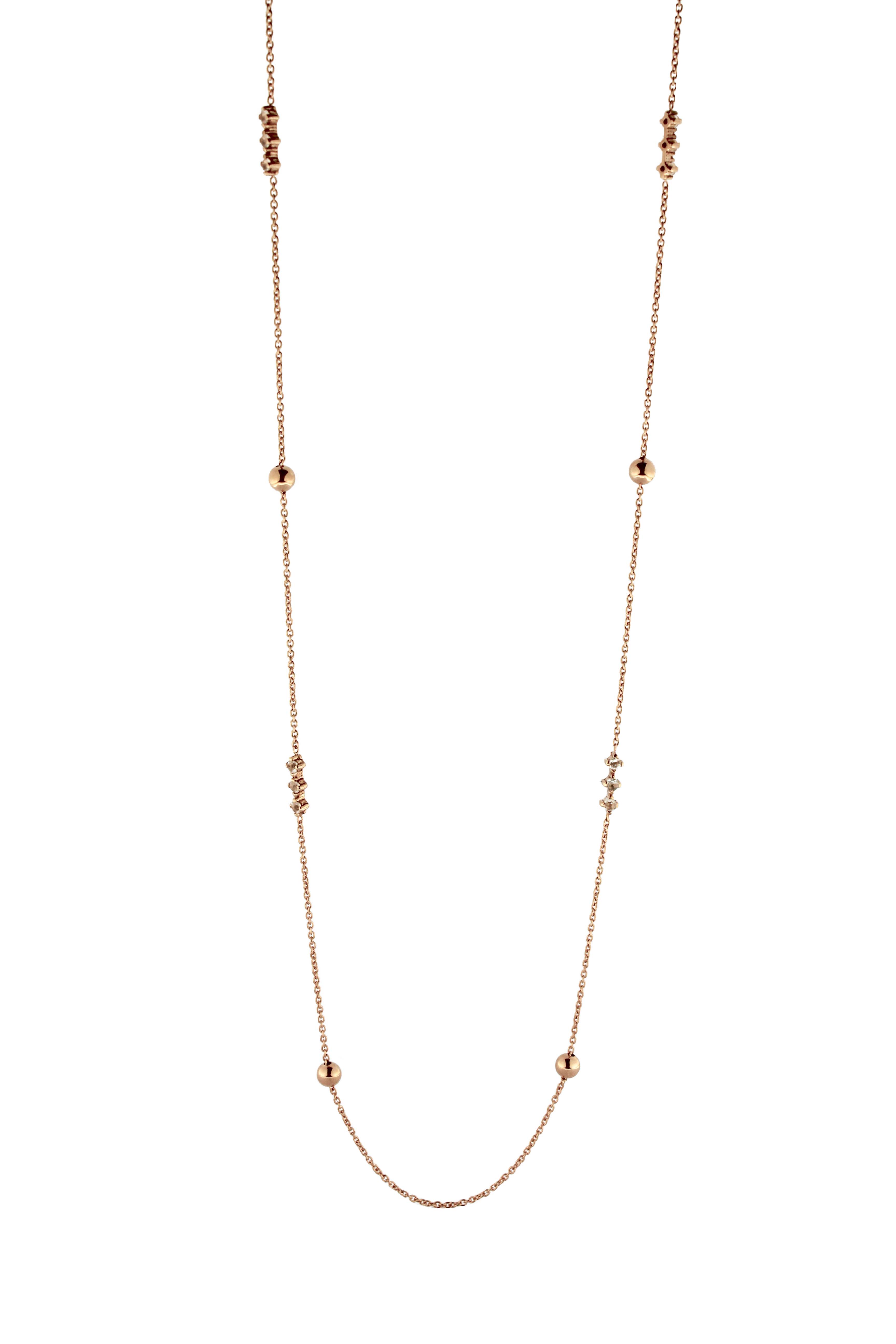 chanel necklace rose gold